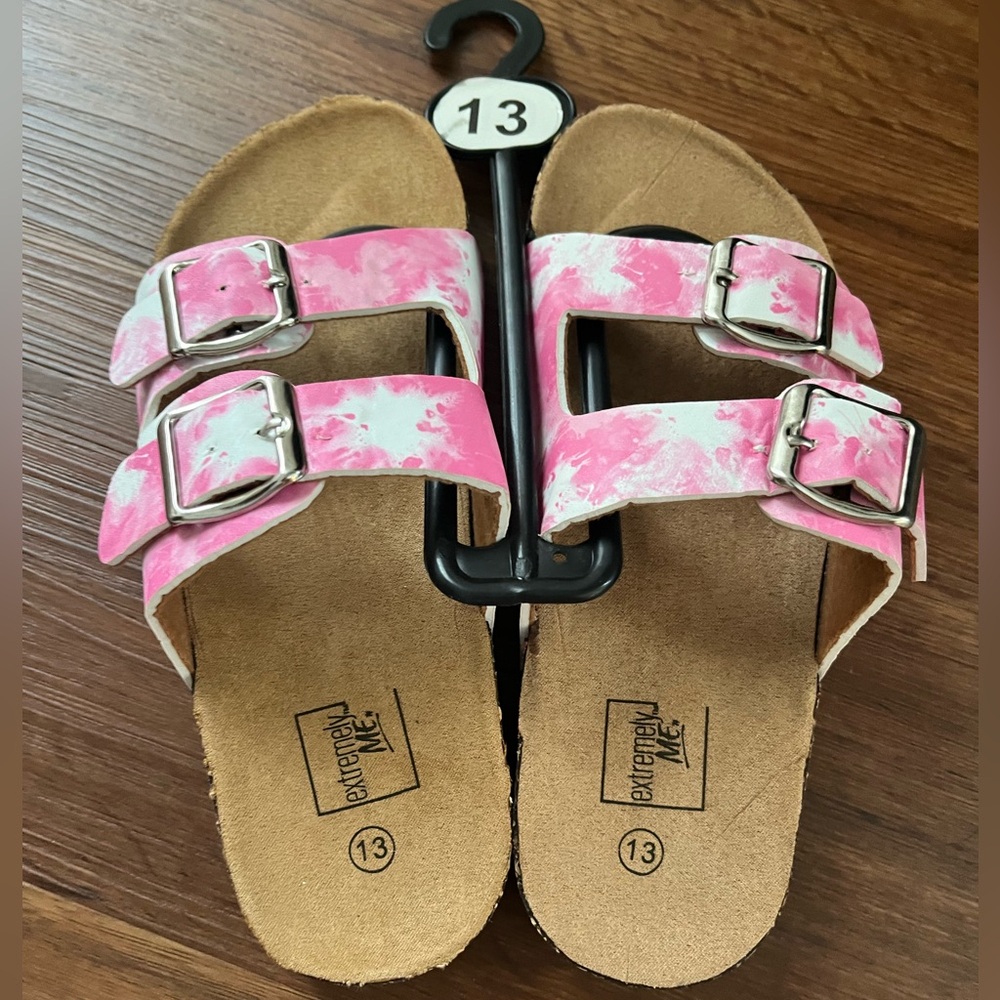 Kids pink sandals- size 13